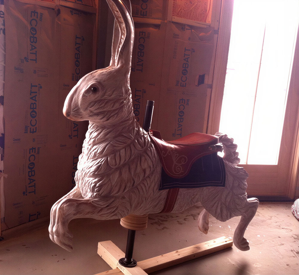 Harry Snowshoe Hare Adirondack Carousel